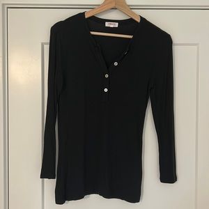 Goldie Quarter Sleeve Ribbed Tee